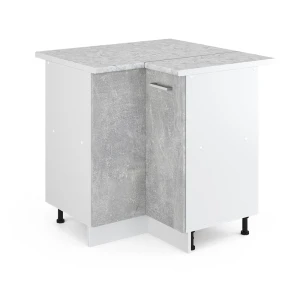 Universalhjørneskab R-Line Beton 75.6 cm med dør, med bordplade Vicco