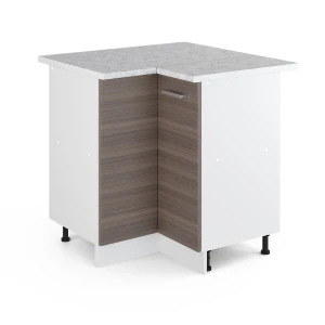 Uniwersalna szafka narożna R-Line Szary 75.6 cm z drzwiami, z blatem roboczym Vicco
