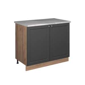 Vaskeskab Fame-Line Anthrazit-Gold Landhaus/Gylden eg 100 cm, BP Marmor Vicco