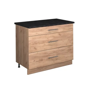 Køkkenskab Fame-Line Gylden eg/Gylden eg 100 cm, BP Antracit Vicco