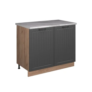 Szafka pod zlew Fame-Line Ciemnoszary/Dąb goldkraft 100 cm, BP Marmur Vicco
