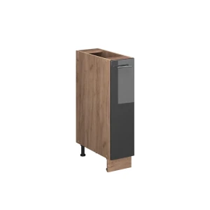 Apotekerskab Fame-Line Antracit højglans/Gylden eg 20 cm uden bordplade Vicco