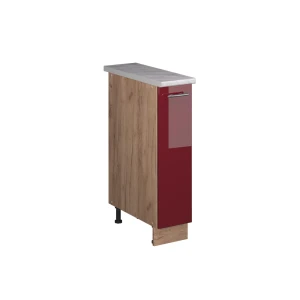 Apotekerskab Fame-Line Bordeaux rød højglans/Gylden eg 20 cm, BP Marmor Vicco