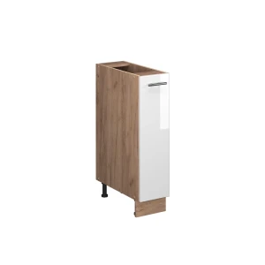 Apotekerskab Fame-Line Hvid højglans/Gylden eg 20 cm uden bordplade Vicco