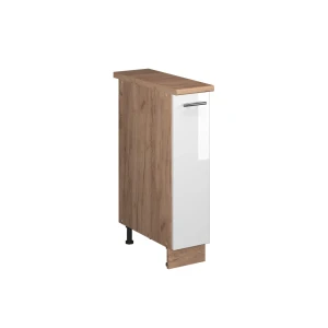 Apotekerskab Fame-Line Hvid højglans/Gylden eg 20 cm, BP Eg Vicco