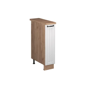 Apothekerschrank Fame-Line Weiß Landhaus/Goldkraft Eiche 20 cm, AP Eiche Vicco