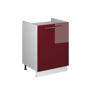 Wastafelkast Fame-Line Bordeauxrode hoogglans/Wit 60 cm Vicco