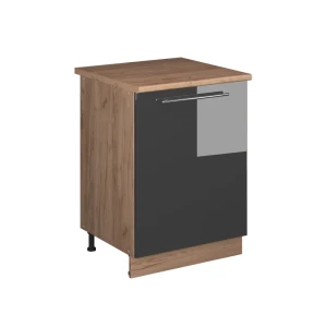 Vaskeskab Fame-Line Antracit højglans/Gylden eg 60 cm Vicco