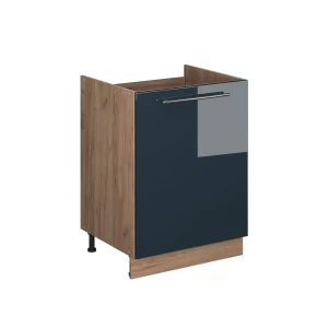 Vaskeskab Fame-Line Mørkeblå højglans/Gylden eg 60 cm Vicco