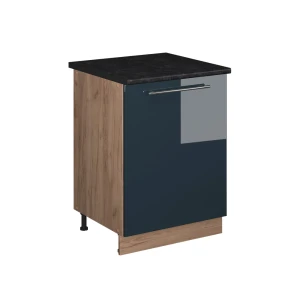 Vaskeskab Fame-Line Mørkeblå højglans/Gylden eg 60 cm Vicco