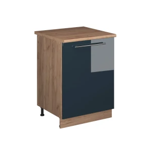 Vaskeskab Fame-Line Mørkeblå højglans/Gylden eg 60 cm Vicco