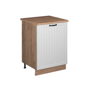 Spülenunterschrank Fame-Line Weiß Landhaus/Goldkraft Eiche 60 cm Vicco