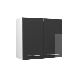 Wall cabinet Fame-Line Anthracite high gloss/White 80 cm Vicco