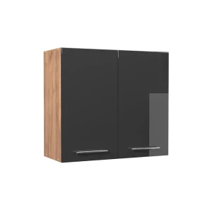 Szafka ścienna Fame-Line Antracyt połysk/Dąb goldkraft 80 cm Vicco