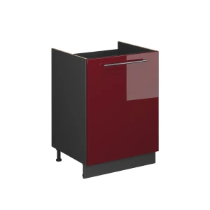 Vaskeskab Fame-Line Bordeaux rød højglans/Antracit 60 cm Vicco