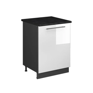 Szafka pod zlew Fame-Line Biały wysoki połysk/Antracyt 60 cm Vicco