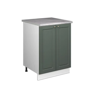Spülenunterschrank Fame-Line Grün-Gold Landhaus/Weiß 60 cm Vicco