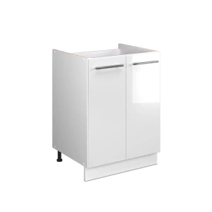 Spülenunterschrank Fame-Line Weiß Hochglanz/Weiß 60 cm Vicco
