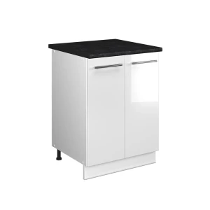 Mueble bajo para fregadero Fame-Line Blanco alto brillo/Blanco 60 cm Vicco
