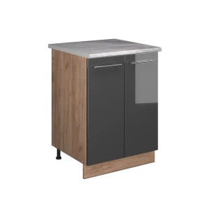 Szafka pod zlew Fame-Line Antracyt połysk/Dąb goldkraft 60 cm Vicco