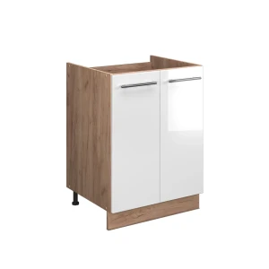 Vaskeskab Fame-Line Hvid højglans/Gylden eg 60 cm Vicco
