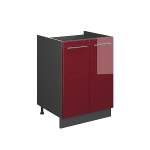 Vaskeskab Fame-Line Bordeaux rød højglans/Antracit 60 cm Vicco