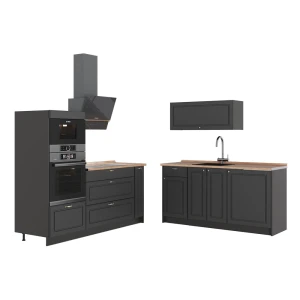 Køkken Fame-Line Anthrazit-Gold Landhaus/Antracit 340 cm, BP Eg Vicco