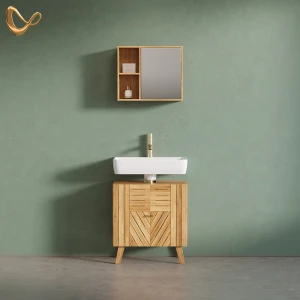 Badmöbel-Set Olona Bambus 2-teilig livinity®