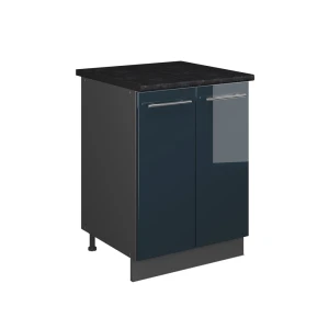 Szafka pod zlew Fame-Line Ciemnoniebieski wysoki połysk/Antracyt 60 cm Vicco