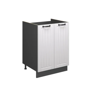 Spülenunterschrank Fame-Line Weiß Landhaus/Anthrazit 60 cm Vicco