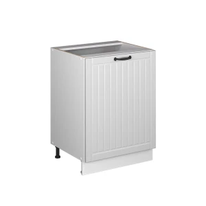 Mobiletto base cucina Fame-Line Bianco rustico/Bianco 60 cm 1 anta senza piano di lavoro Vicco