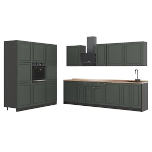 Zabudowa kuchenna Fame-Line Green Gold Country/Antracyt 460 cm, BP Dąb Vicco