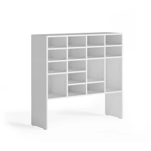 Szafka na buty Hermia Biały 104.2 x 99 cm z 16 otwartymi przedziałami Vicco