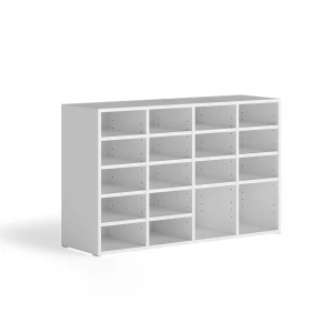 Schuhschrank Lysander Weiß 104.2 x 65.5 cm mit 18 offenen Fächern Vicco