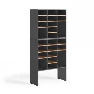 Kenkäkaappisarja Lysander antrasiitti/Goldkraft tammi 78.6x65.5 cm 2 osaa Vicco