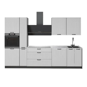 Zabudowa kuchenna Fame-Line Biały rustykalny/Antracyt 310 cm, BP Marmur Vicco