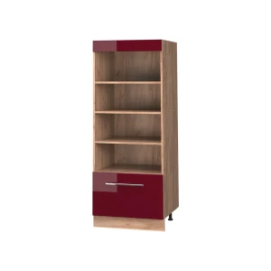Regał kuchenny Fame-Line Bordowy wysoki połysk/Dąb goldkraft 60 cm Vicco