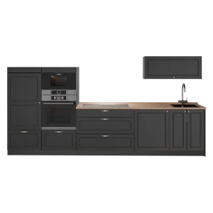 Køkkenrække Fame-Line Anthrazit-Gold Landhaus/Antracit 340 cm, BP Eg Vicco