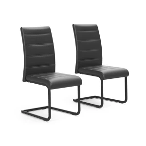 Cantilever stol Salvo Sort/Sort Sæt med 2 stk. Vicco