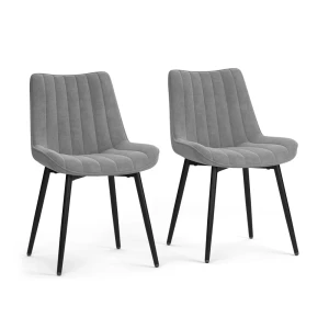 Esszimmerstuhl Ravlo Grau/Schwarz 51 x 57 cm 2er Set Vicco