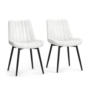 Esszimmerstuhl Ravlo Beige/Schwarz 51 x 57 cm 2er Set Vicco