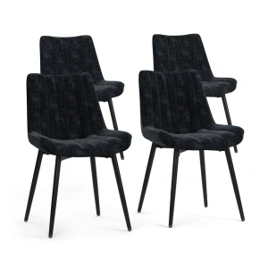 Esszimmerstuhl Ravlo Schwarz 51 x 57 cm 4er Set Vicco