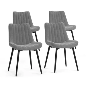 Esszimmerstuhl Ravlo Grau/Schwarz 51 x 57 cm 4er Set Vicco
