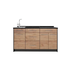 Keittiölohko Fame-Line Goldkraft tammi/antrasiitti 150 cm ilman työtasoa Vicco