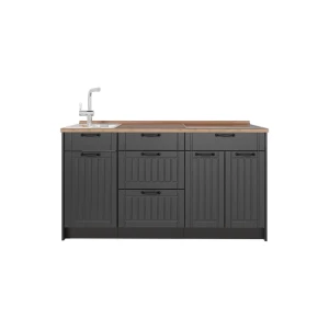 Keittiölohko Fame-Line Tumman harmaa/antrasiitti 150 cm, AP Oak Vicco