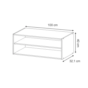 Hängeschrank Fame-Line Anthrazit/Anthrazit 100 cm Vicco