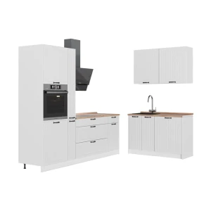 Køkken Fame-Line Hvid landhus/Hvid 220 x 120 cm, BP Eg Vicco