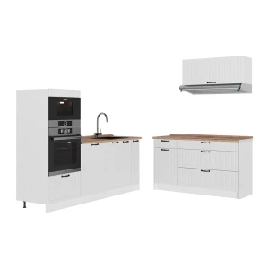 Cozinha Fame-Line Casa de campo branca/Branco 340 cm, AP Carvalho Vicco
