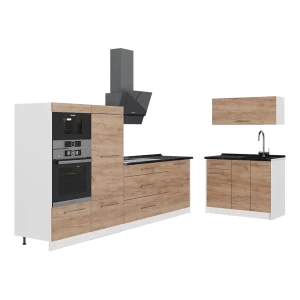 Keittiö Fame-Line Goldkraft tammi 380 cm, AP Antrasiitti Vicco