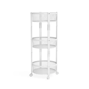 Trolley Falto White 37.5 x 88 cm with 3 practical baskets Vicco